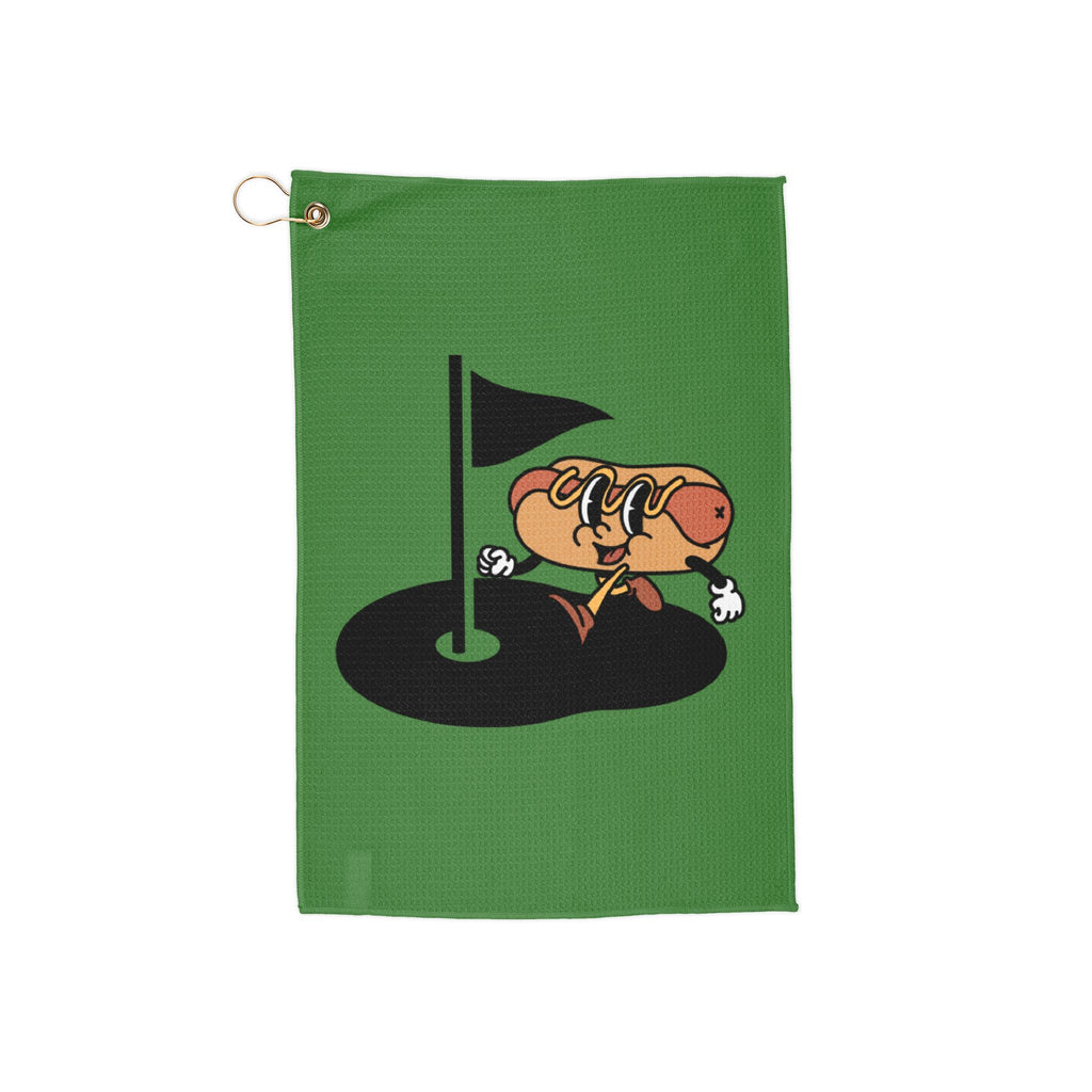 Golf Towel- Here for the Hot Dogs